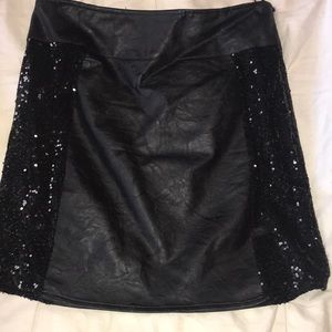 Miss me Black faux leather skirt